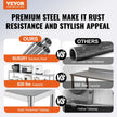 VEVOR Double Overshelf, Double Tier Stainless Steel Overshelf, 12 x 48 Inch Double Deck Overshelf, Height Adjustable Overshelf Prep Work Table for Kitchen, Restaurant and Workshop