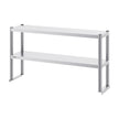 VEVOR Double Overshelf, Double Tier Stainless Steel Overshelf, 12 x 48 Inch Double Deck Overshelf, Height Adjustable Overshelf Prep Work Table for Kitchen, Restaurant and Workshop