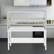 VEVOR Double Overshelf, Double Tier Stainless Steel Overshelf, 48 in. Length x 12 in. Width Double Deck Overshelf, Height Adjustable Overshelf for Prep & Work Table in Kitchen, Restaurant and Workshop