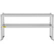 VEVOR Double Overshelf, Double Tier Stainless Steel Overshelf, 48 in. Length x 12 in. Width Double Deck Overshelf, Height Adjustable Overshelf for Prep & Work Table in Kitchen, Restaurant and Workshop