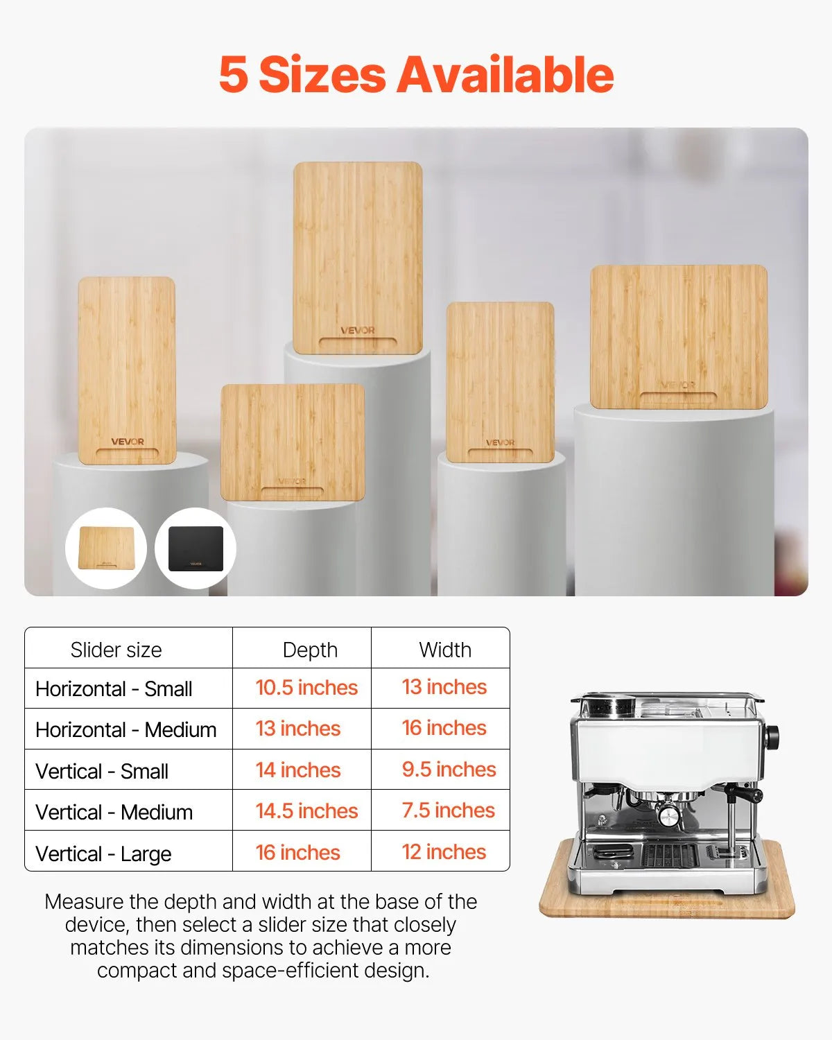 VEVOR Appliance Slider 10.5 x 13 in Sliding Tray for Kitchen Countertop