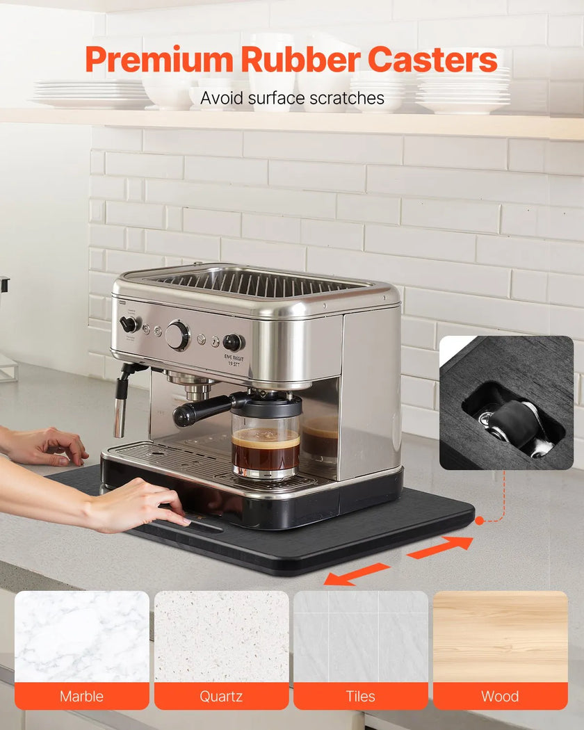 VEVOR Appliance Slider 13 x 16 in Sliding Tray for Coffee Maker Black