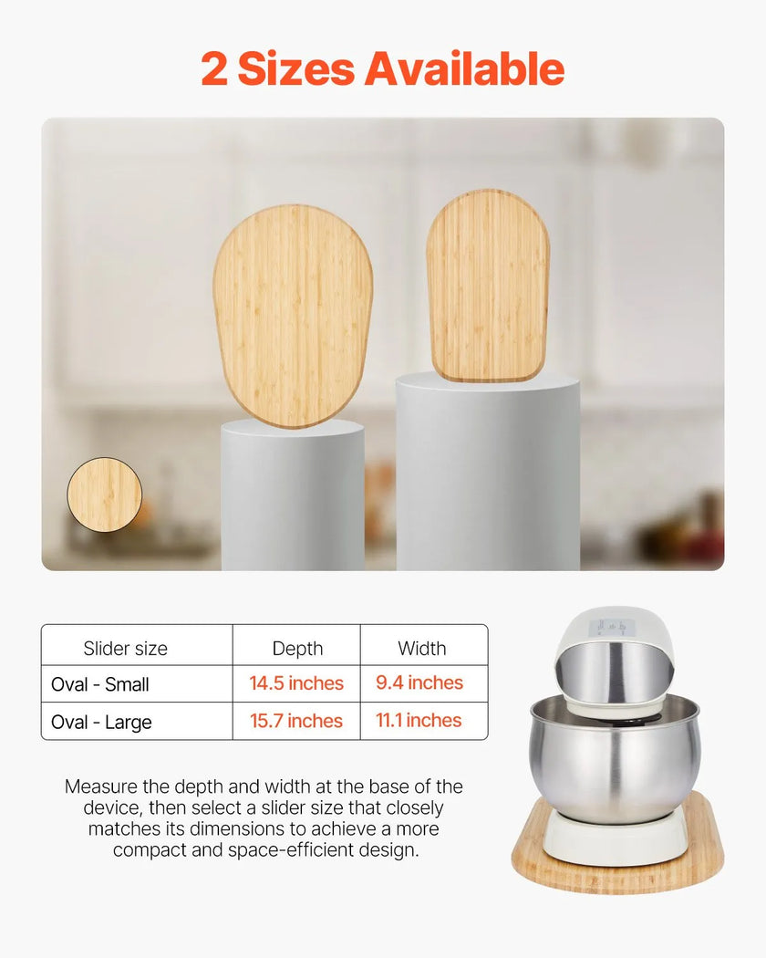 VEVOR Mixer Slider Oval 15.7 x 11.1-inch for Tilt Head 5.5-8 Qt Stand Mixer