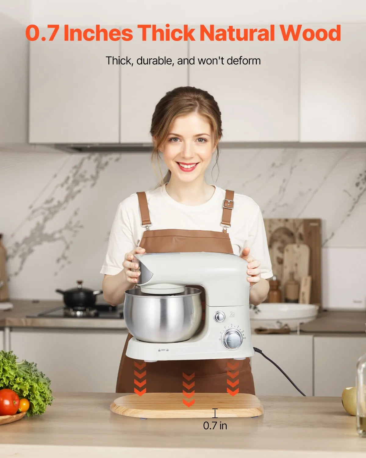 VEVOR Mixer Slider Oval 14.5 x 9.4-inch for Tilt Head 4.5-5 Qt Stand Mixer