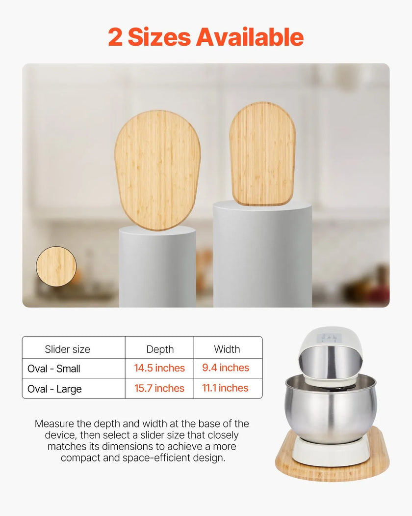 VEVOR Mixer Slider Oval 14.5 x 9.4-inch for Tilt Head 4.5-5 Qt Stand Mixer