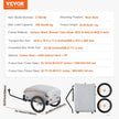 VEVOR Bike Cargo Trailer, 100 lbs Load Capacity, Heavy-Duty Bicycle Wagon Cart, Foldable Compact Storage with Universal Hitch, Waterproof Cover, 16