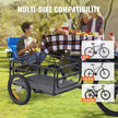 VEVOR Bike Cargo Trailer, 160 lbs Load Capacity, Heavy-Duty Bicycle Wagon Cart, Foldable Compact Storage & Quick Release with Universal Hitch, 16