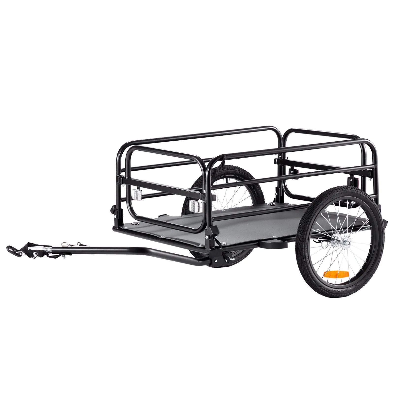 VEVOR Bike Cargo Trailer, 160 lbs Load Capacity, Heavy-Duty Bicycle Wagon Cart, Foldable Compact Storage & Quick Release with Universal Hitch, 16