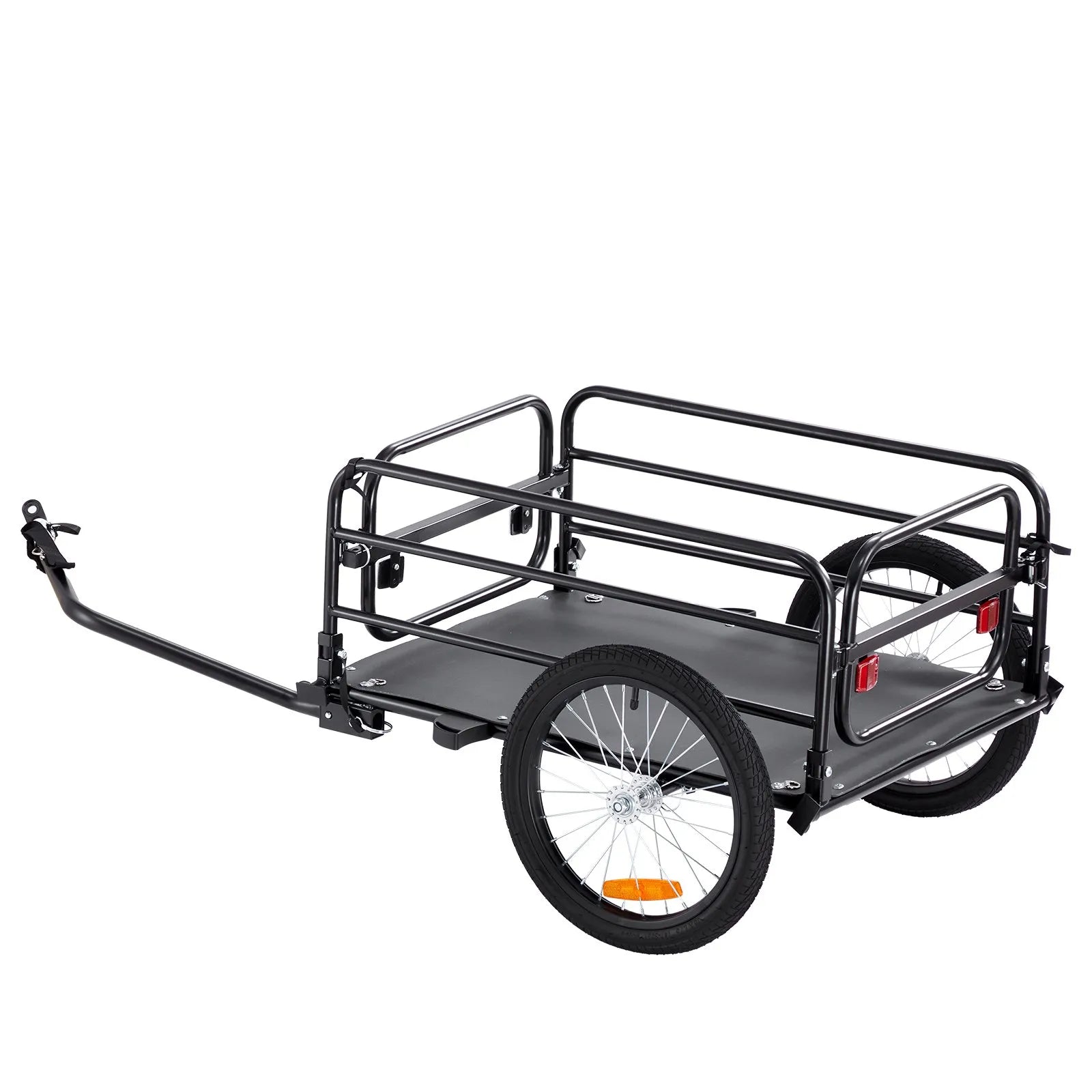 VEVOR Bike Cargo Trailer, 160 lbs Load Capacity, Heavy-Duty Bicycle Wagon Cart, Foldable Compact Storage & Quick Release with Universal Hitch, 16