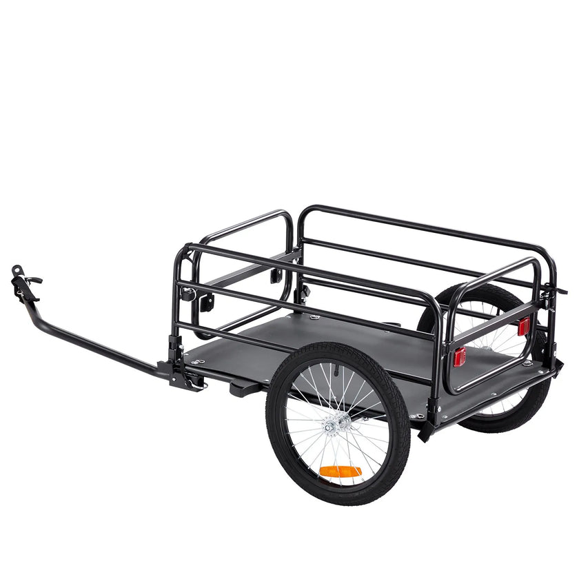 VEVOR Bike Cargo Trailer, 160 lbs Load Capacity, Heavy-Duty Bicycle Wagon Cart, Foldable Compact Storage & Quick Release with Universal Hitch, 16