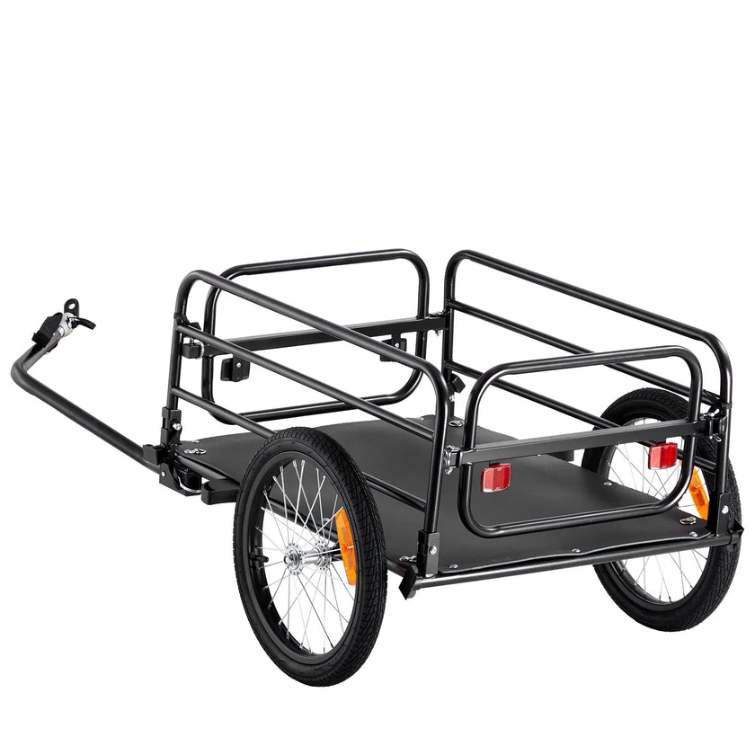 VEVOR Bike Cargo Trailer, 160 lbs Load Capacity, Heavy-Duty Bicycle Wagon Cart, Foldable Compact Storage & Quick Release with Universal Hitch, 16