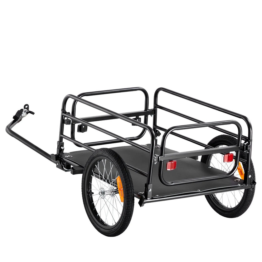 VEVOR Bike Cargo Trailer, 160 lbs Load Capacity, Heavy-Duty Bicycle Wagon Cart, Foldable Compact Storage & Quick Release with Universal Hitch, 16