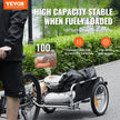 VEVOR Bike Cargo Trailer, 100 lbs Load Capacity, Heavy-Duty Bicycle Wagon Cart, Foldable Compact Storage & Quick Release with Universal Hitch, 16