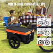 VEVOR Bike Cargo Trailer, 88 lbs Load Capacity, Heavy-Duty Bicycle Wagon Cart, Foldable Compact Storage with Universal Hitch, Waterproof Cover, 16