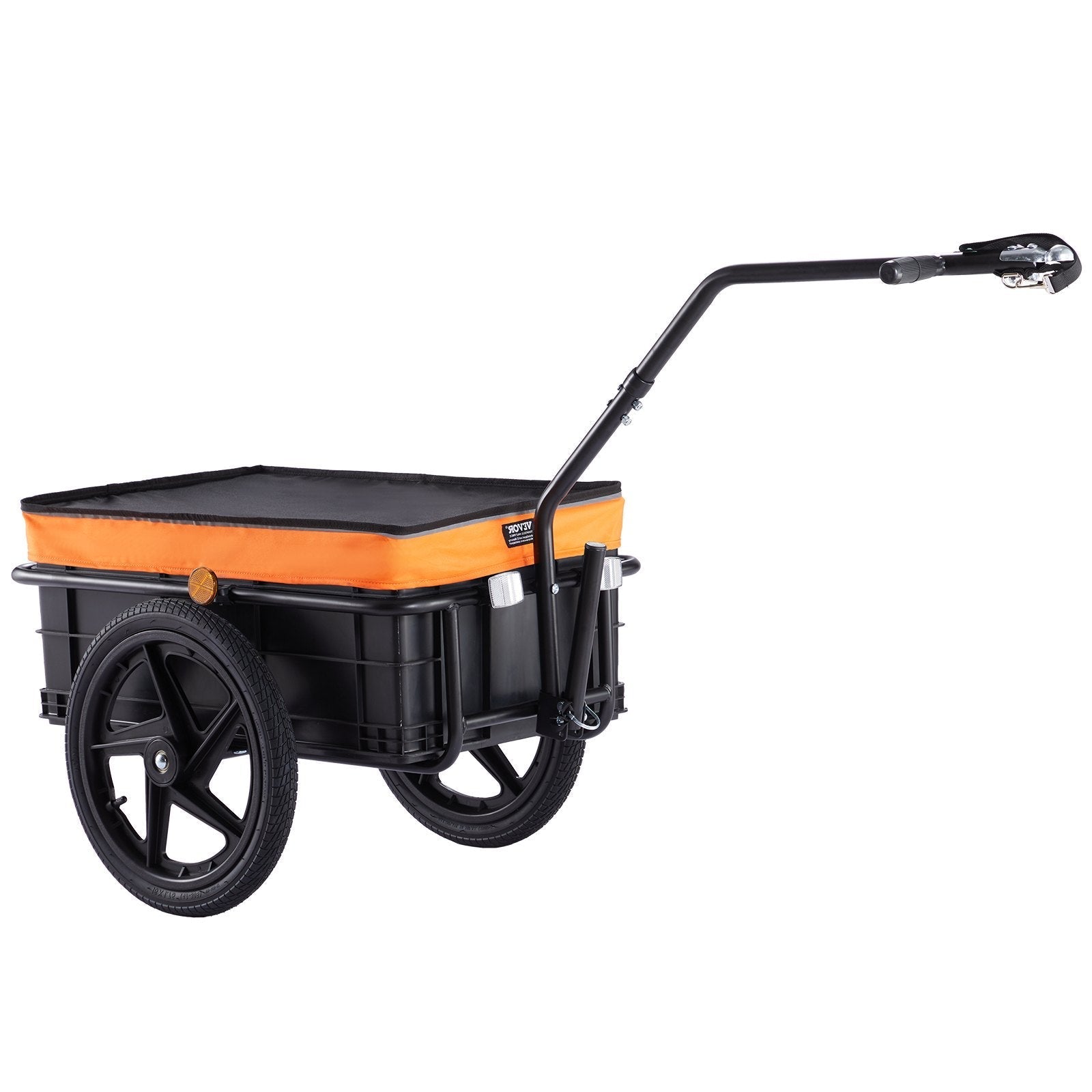 VEVOR Bike Cargo Trailer, 88 lbs Load Capacity, Heavy-Duty Bicycle Wagon Cart, Foldable Compact Storage with Universal Hitch, Waterproof Cover, 16