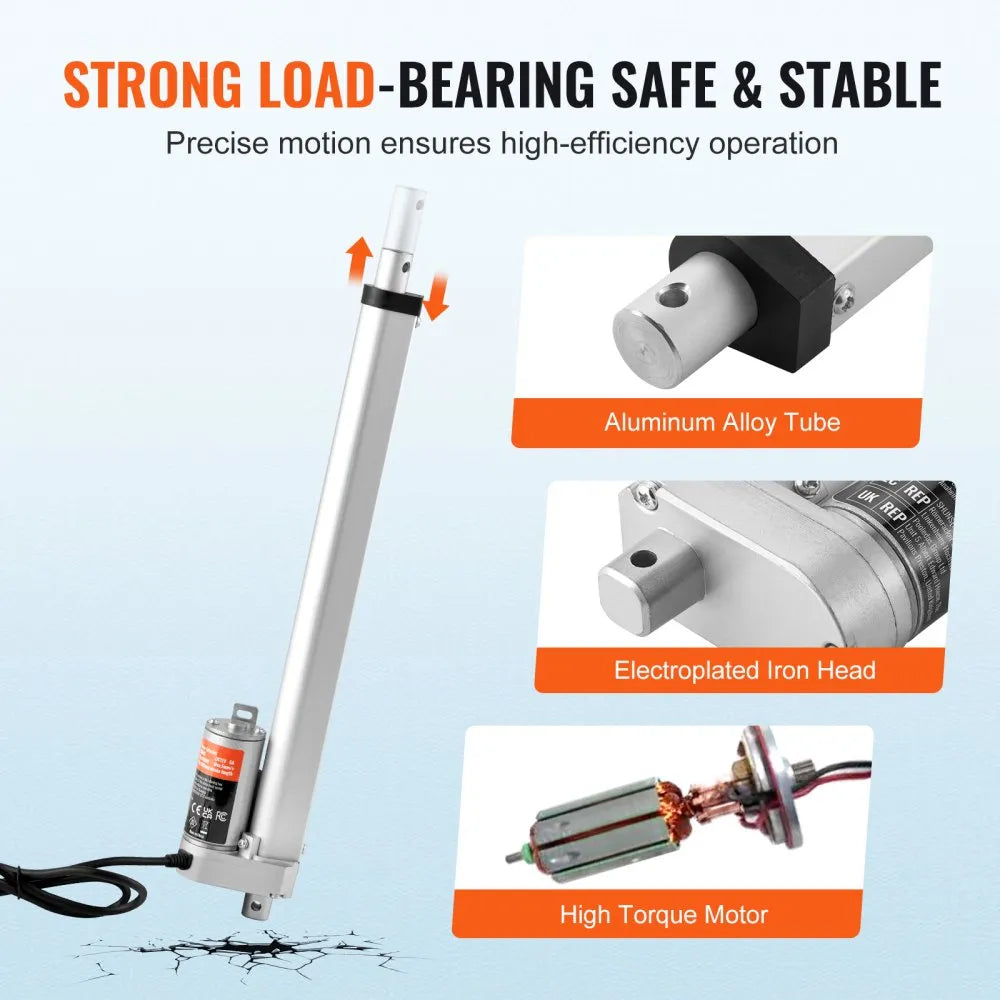 VEVOR Linear Actuator 12V, 12 Inch High Speed 0.55
