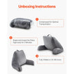 VEVOR Reading Pillow Standard Size Bed Pillow with Shredded Memory Foam Washable