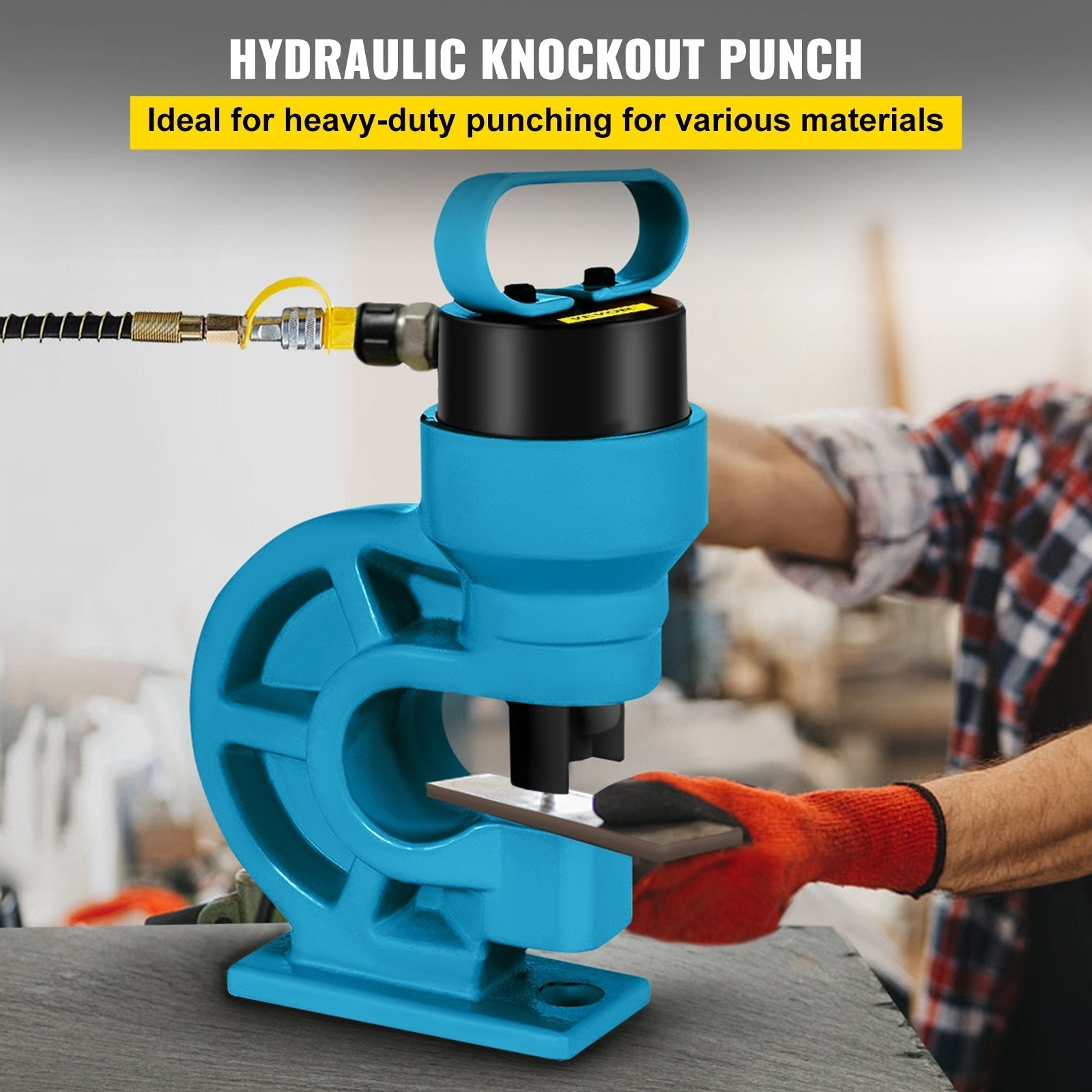 VEVOR CH-60 Hydraulic Hole Punching Tool 31T Hole Digger Force Puncher Smooth Hole Puncher for Iron Plate Copper Bar Aluminum Stainless Steel