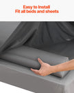 VEVOR Bed Bumper for Toddlers 47.4-inch Inflatable Bed Guard Rail with Hand Pump