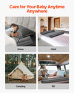 VEVOR Bed Bumper for Toddlers 52-inch Inflatable Bed Guard Rail with Safety Flap
