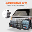 VEVOR Hitch Cargo Carrier, 60 x 24 x 14 in Folding Trailer Hitch Mounted Steel Cargo Basket, 400lbs Loading Capacity Luggage Carrier Rack with Stabilizer, Fits 2