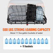 VEVOR 53 x 19 x 5 in Hitch Cargo Carrier, 500lb Capacity Trailer Hitch Mount Cargo Basket, Steel Luggage Carrier Rack Fits 2
