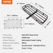 VEVOR 53 x 19 x 5 in Hitch Cargo Carrier, 500lb Capacity Trailer Hitch Mount Cargo Basket, Steel Luggage Carrier Rack Fits 2