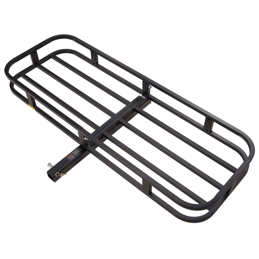 VEVOR 53 x 19 x 5 in Hitch Cargo Carrier, 500lb Capacity Trailer Hitch Mount Cargo Basket, Steel Luggage Carrier Rack Fits 2