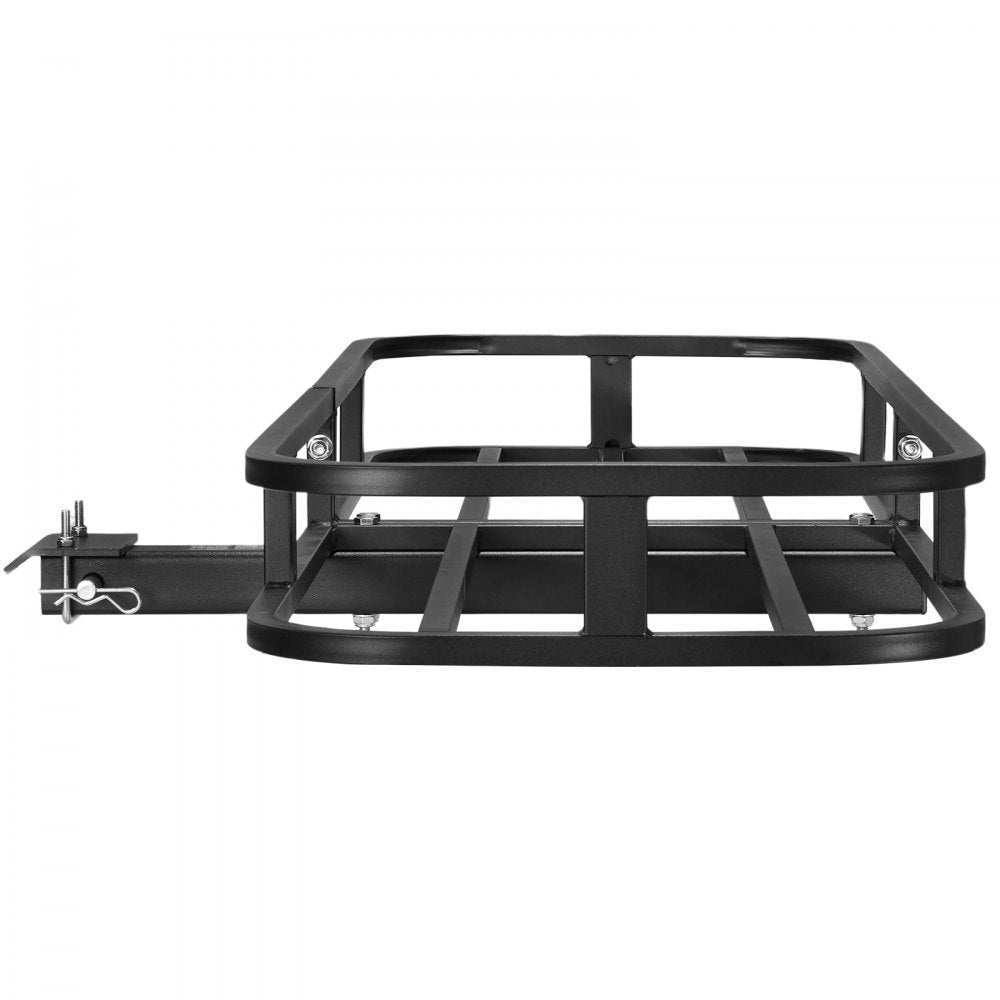 VEVOR 53 x 19 x 5 in Hitch Cargo Carrier, 500lb Capacity Trailer Hitch Mount Cargo Basket, Steel Luggage Carrier Rack Fits 2
