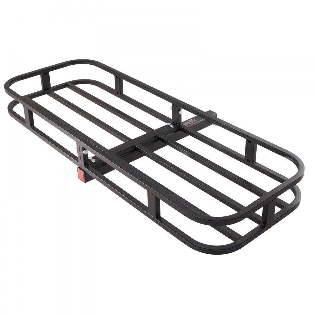 VEVOR 53 x 19 x 5 in Hitch Cargo Carrier, 500lb Capacity Trailer Hitch Mount Cargo Basket, Steel Luggage Carrier Rack Fits 2