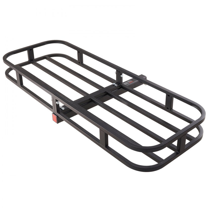 VEVOR 53 x 19 x 5 in Hitch Cargo Carrier, 500lb Capacity Trailer Hitch Mount Cargo Basket, Steel Luggage Carrier Rack Fits 2