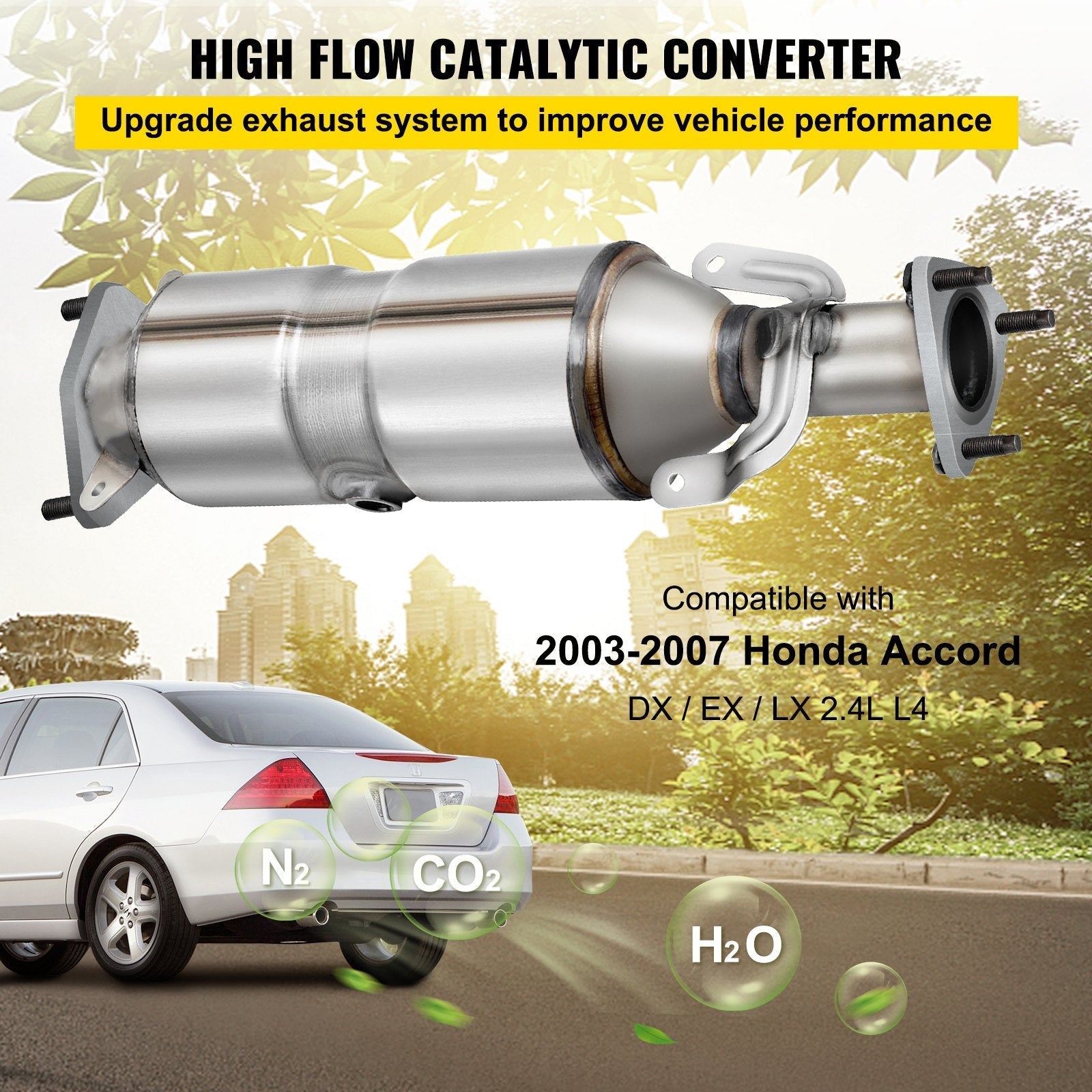 Catalytic Converter Direct Sliver For Honda Accord 2003-2007 Flow 03-07 Sell