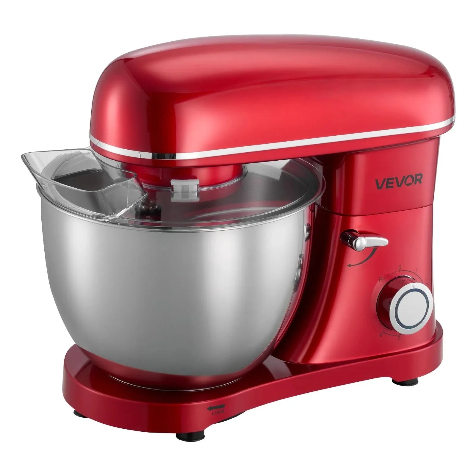 VEVOR Stand Mixer, 8.2 QT Electric Kitchen Mixer, 660W Dough-Mixer, 6 + Pulse Speeds Tilt-head Food-Mixer with Stainless Steel Bowl, Dough Hook, Whisk, Beater, for Baking, Mixing, Whipping & Kneading