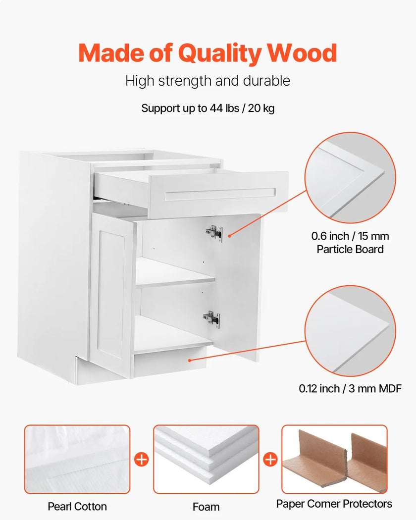 VEVOR Shaker Base Cabinet 24