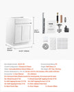 VEVOR Shaker Base Cabinet 24