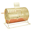 VEVOR Raffle Drum, 14.8 x Ø21.26 inch Brass Plated Raffle Ticket Spinning Cage, Holds 10000 Tickets or 300 Ping Pong Balls, Metal Lottery Spinning Drawing with Wooden Turning Handle, for Bingo Ballot