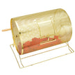 VEVOR Raffle Drum, 14.8 x Ø21.26 inch Brass Plated Raffle Ticket Spinning Cage, Holds 10000 Tickets or 300 Ping Pong Balls, Metal Lottery Spinning Drawing with Wooden Turning Handle, for Bingo Ballot