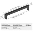 VEVOR 30 Pack Cabinet Pulls, 6.3 inch /160mm Ce8403nter to Center Slim Square Kitchen Cabinet Drawer, Stainless Steel Modern Kitchen Cupboard Door Handles for Kitchen Bathroom Bar Hardware Matte Black