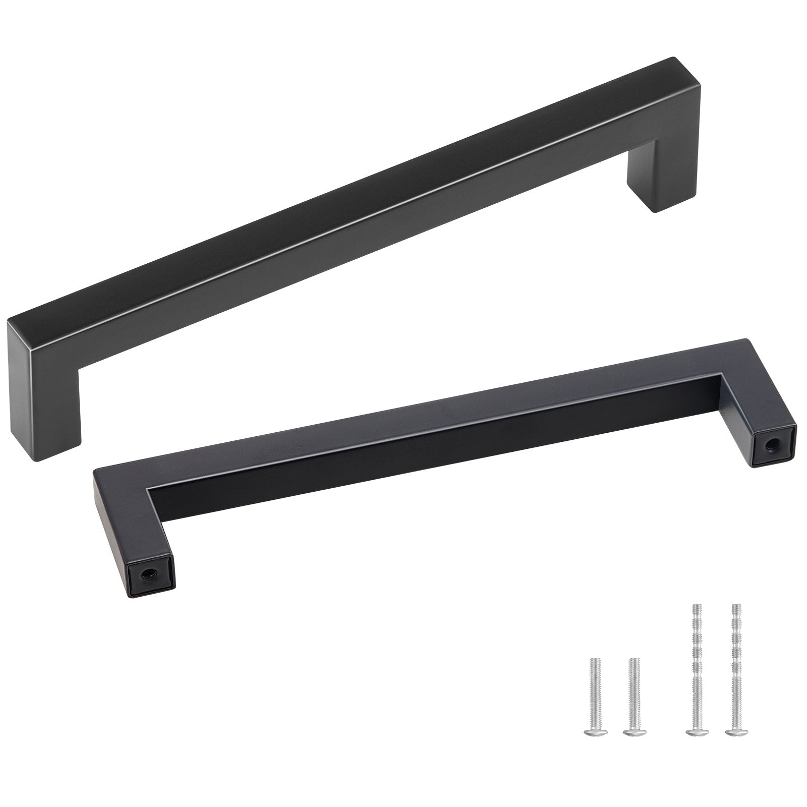 VEVOR 30 Pack Cabinet Pulls, 6.3 inch /160mm Ce8403nter to Center Slim Square Kitchen Cabinet Drawer, Stainless Steel Modern Kitchen Cupboard Door Handles for Kitchen Bathroom Bar Hardware Matte Black