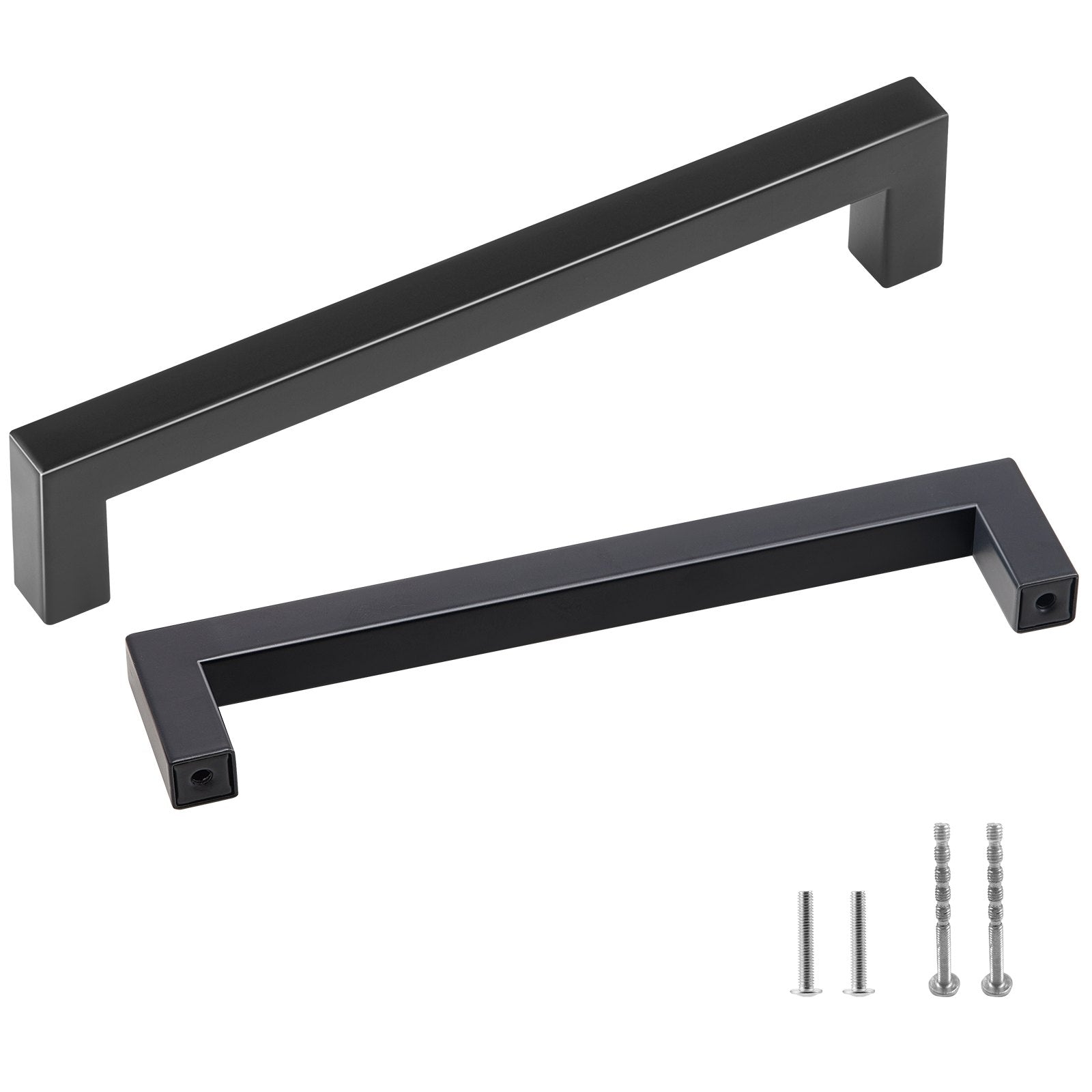 VEVOR 30 Pack Cabinet Pulls, 5.03in / 128mm Center to Center Slim Square Kitchen Cabinet Drawer, Stainless Steel Modern Kitchen Cupboard Door Handles for Kitchen Bathroom Bar Hardware Matte Black