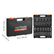 VEVOR Impact Socket Set 1/2 Inches 19 Piece Impact Sockets, Deep Socket, 6-Point Sockets, Rugged Construction, Cr-V, 1/2 Inches Drive Socket Set Impact 3/8 inch - 1-1/2 inch, with a Storage Cage