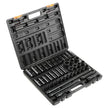 VEVOR Impact Socket Set 1/2 Inches 43 Piece Impact Sockets, Standard Socket Assortment, 1/2 Inches Drive Socket Set 6-Point Sockets Metric 9-30mm (Standard/Deep)