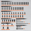 VEVOR Impact Sockets Set 130PCS 6-Point 3/8