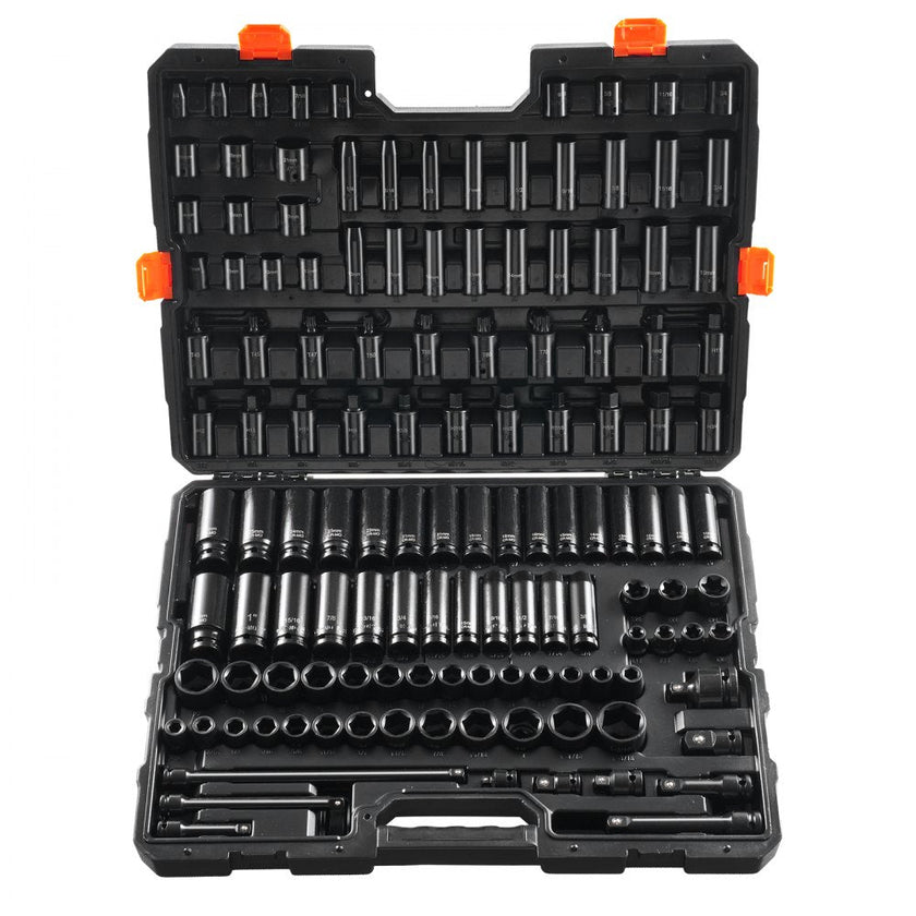 VEVOR Impact Sockets Set 130PCS 6-Point 3/8