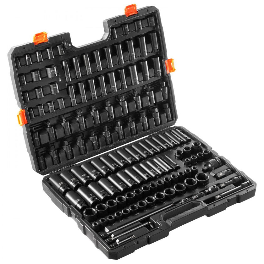 VEVOR Impact Sockets Set 130PCS 6-Point 3/8