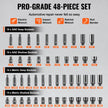 VEVOR Impact Sockets Set 48pcs 6-Point 1/4