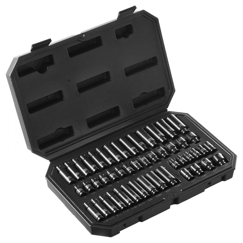 VEVOR Impact Sockets Set 48pcs 6-Point 1/4