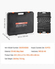 VEVOR Impact Sockets Set 43pcs 6-Point 1/2in Drive Bit Ratchet Tool Kit Case