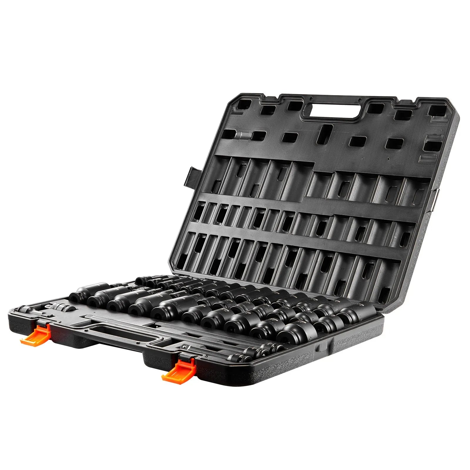 VEVOR Impact Sockets Set 43pcs 6-Point 1/2in Drive Bit Ratchet Tool Kit Case