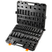 VEVOR Impact Sockets Set 43pcs 6-Point 1/2in Drive Bit Ratchet Tool Kit Case